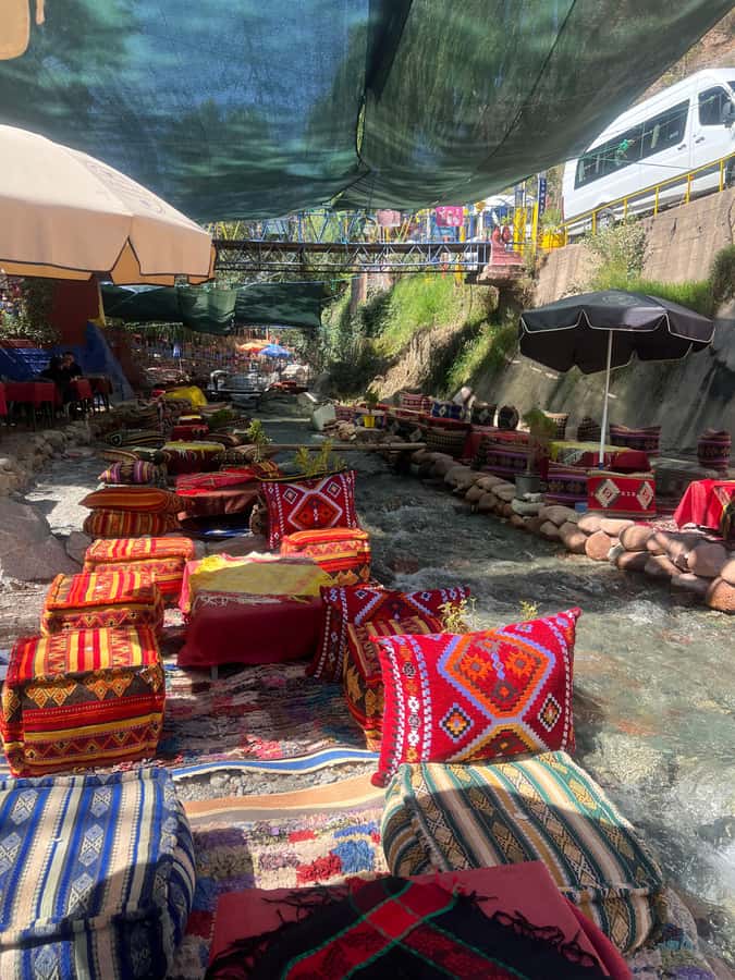 Marrakech 3 Valleys Private Tour, Waterfalls and Mountains - Lunch beside the Ourika River