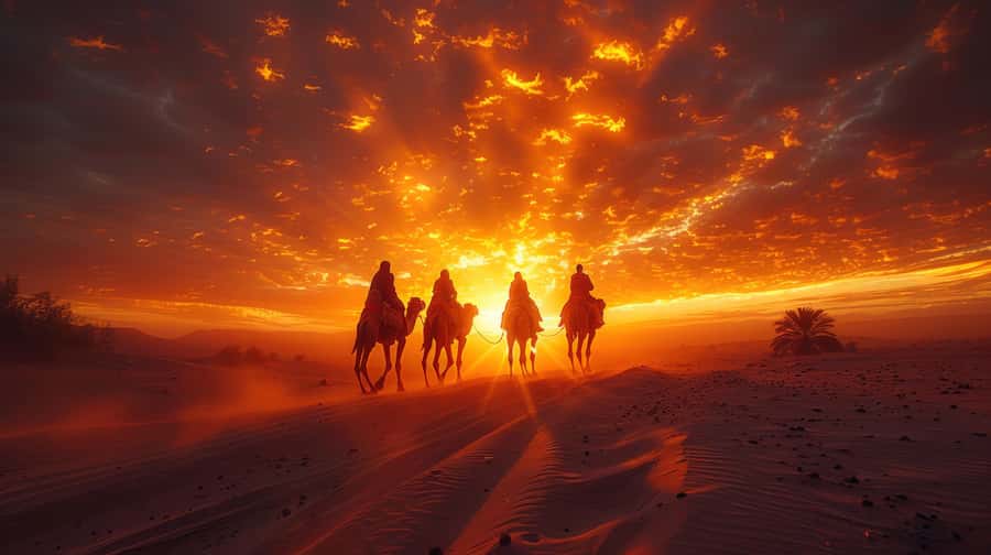 Marrakech: Agafay Desert Camel Ride, Dinner, Fire Show - Dinner with tagine, couscous, and mint tea