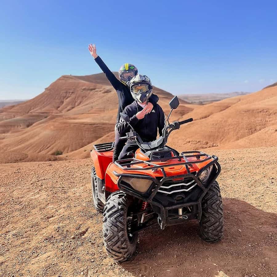Marrakech: Agafay Desert Camel Ride & Quad with Dinner Show - Quad biking across the desert tracks