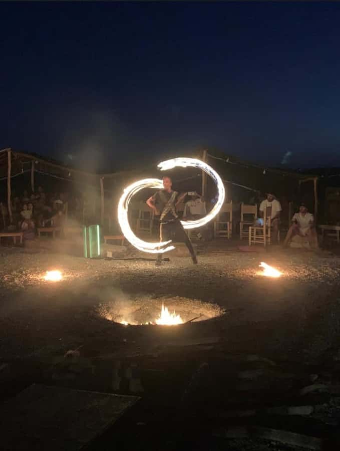 Marrakech Agafay desert: Camel Ride, Sunset, Dinner show - Argan oil and mint tea before the camp