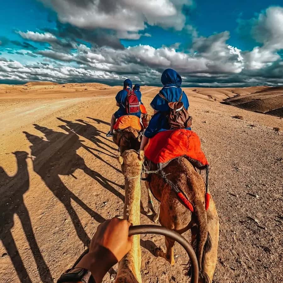 Marrakech: Agafay desert camel ride with dinner & spectacle - Agafay at sunset, a desert feel close to Marrakech