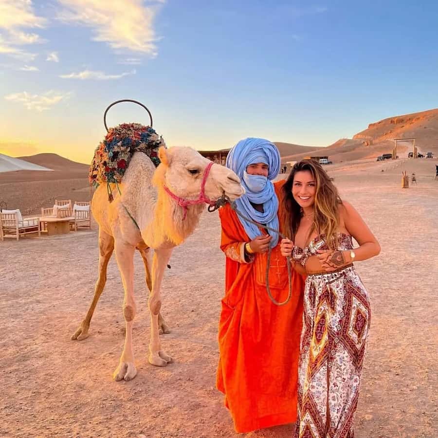 Marrakech: Agafay desert camel ride with dinner & spectacle - The drive from Marrakech and the argan oil stop