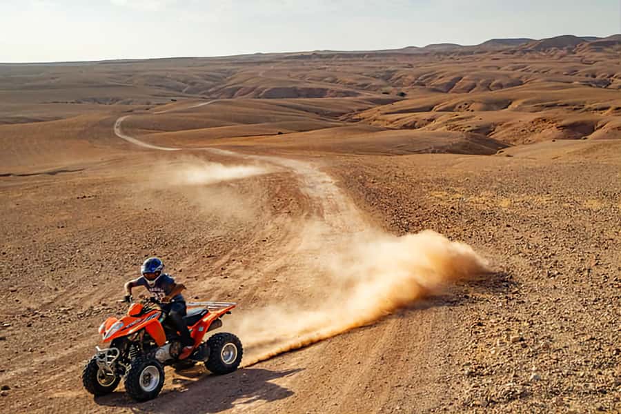 Marrakech: Agafay Desert Dinner Show with Quad Bike & Camel - A 45-minute quad ride across open terrain