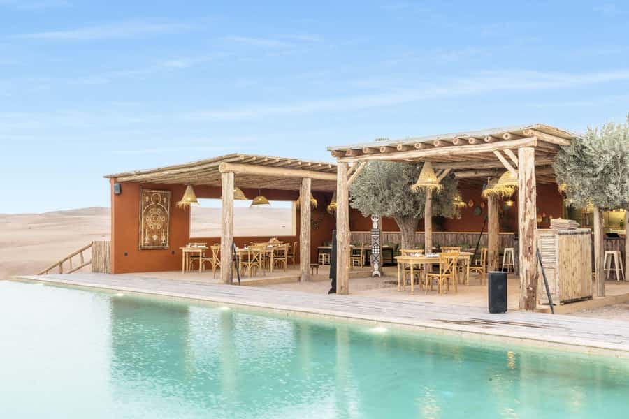 Marrakech: Agafay Desert Inara Camp Pool Day Pass with Lunch - What the heated pool is really like