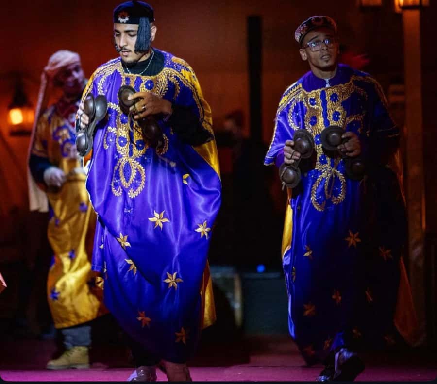 Marrakech: Agafay Desert Overnight Stay, Dinner & Activities - Welcome tea, pools, and Atlas Mountain views