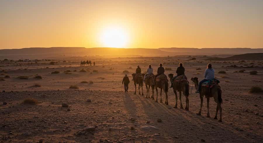 Marrakech: Agafay Desert Quad Bike & Camel Ride with Dinner - Dinner, mint tea, and a night show