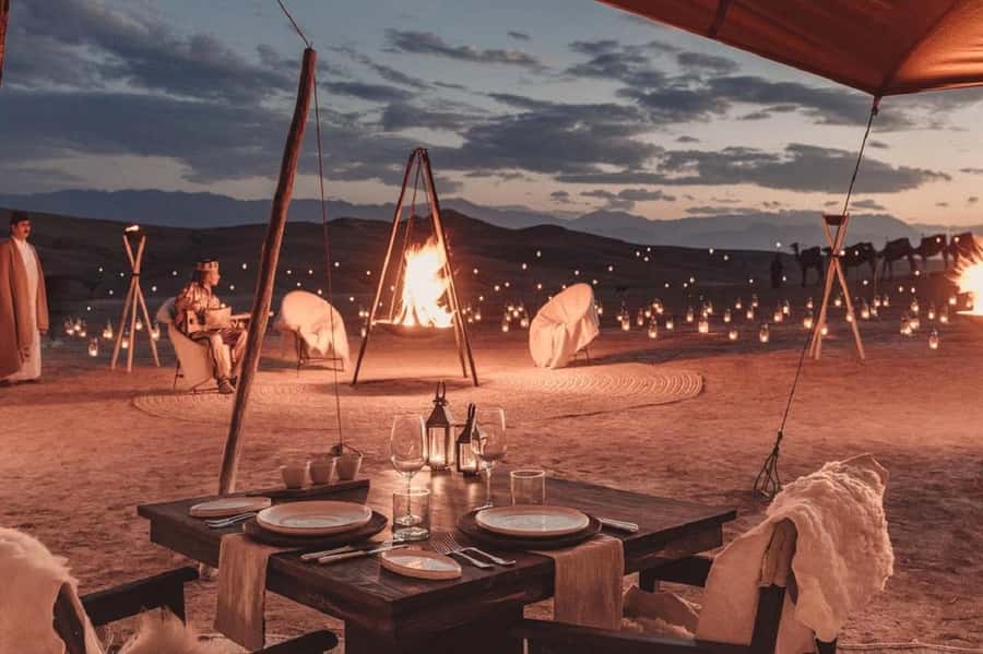 Marrakech: Agafay Desert Quad Bike with Camels & Dinner Show - Leaving Marrakech for Agafay’s pale desert