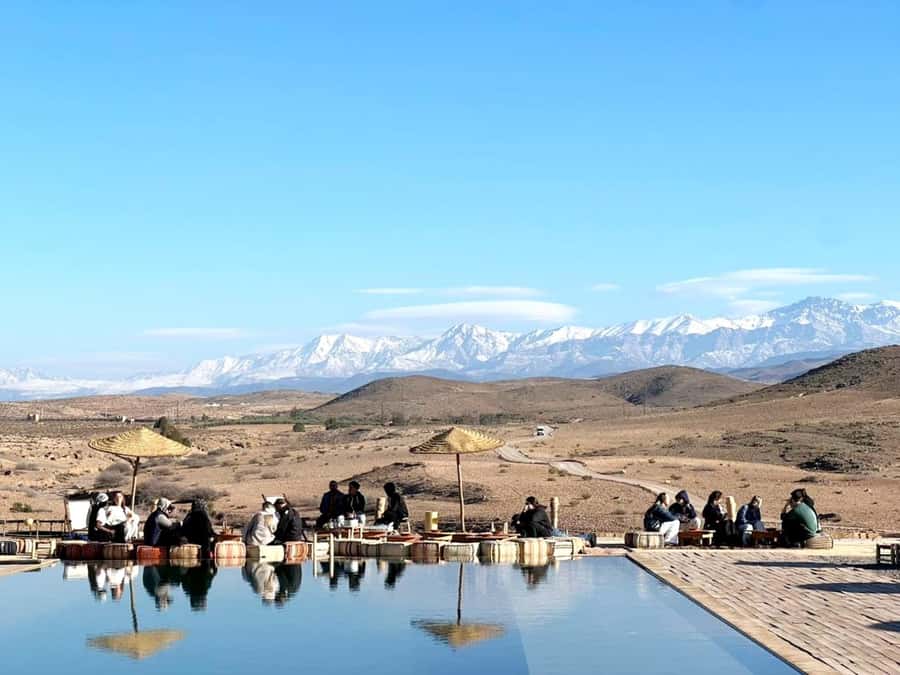 Marrakech: Agafay Desert Quad Biking & Dinner Show - Mint tea and the camp set the tone