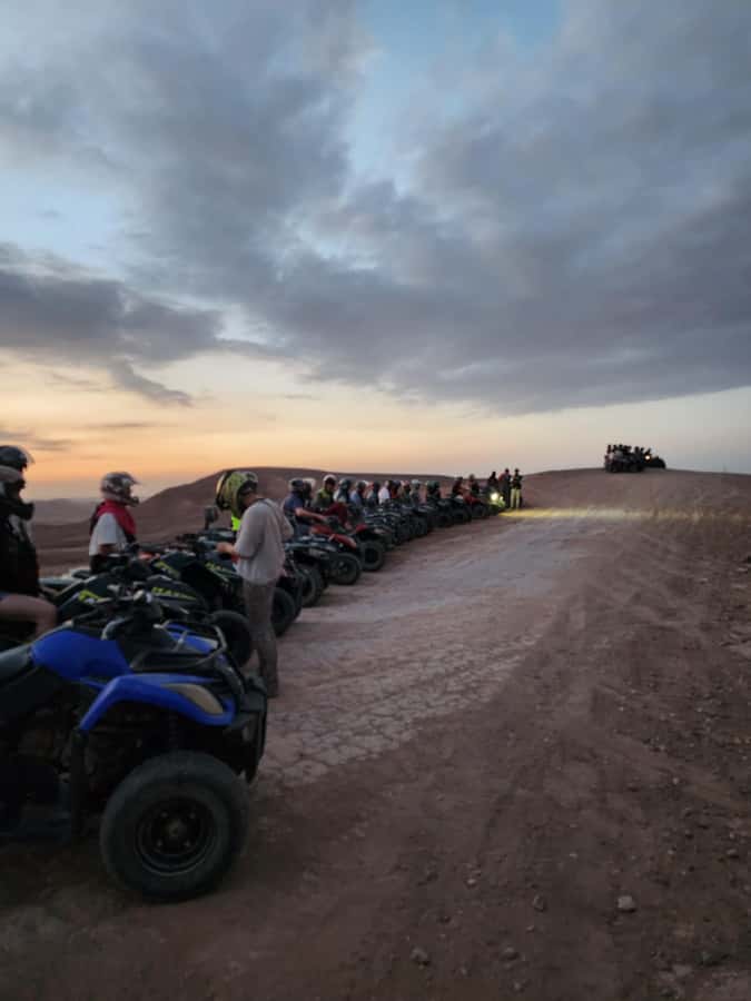 Marrakech: Agafay Desert Sunset Camel Ride, Quad & Dinner - One hour on a quad across the rocky desert