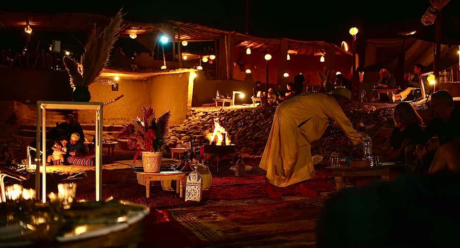 Marrakech: Agafay Ds Sunset with Dinner, Show & Tuareg Music - A three-hour camp evening with dinner and music