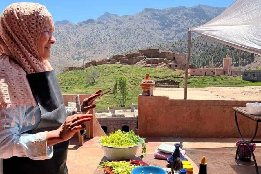 Marrakech: Atlas Mountains Cooking Class with Berber Family - Cooking tagine, couscous, and bread