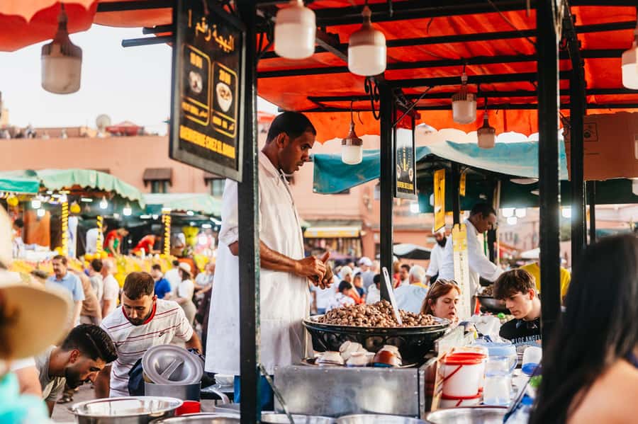 Marrakech: Authentic Moroccan Food Walking Tour & Dinner - Snails, sheep’s head, and the adventurous stops