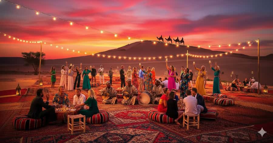 Marrakech: Camel Ride, Dinner, Pool, and Fire Show in Agafay - Leaving Marrakech for the Agafay Desert