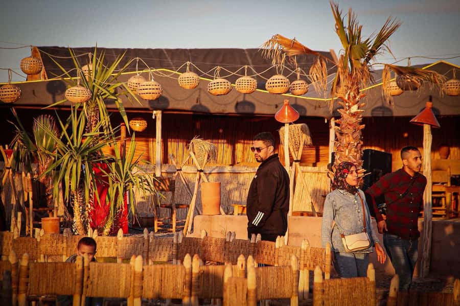 Marrakech: Camel Ride, Dinner, Pool, and Fire Show in Agafay - Mint Tea, Pool Time, and Desert Camp Atmosphere