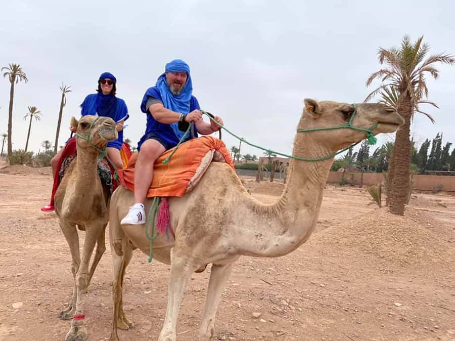 Marrakech Camel Ride in the Palmeraie Palm Grove - The First Few Minutes on a Camel