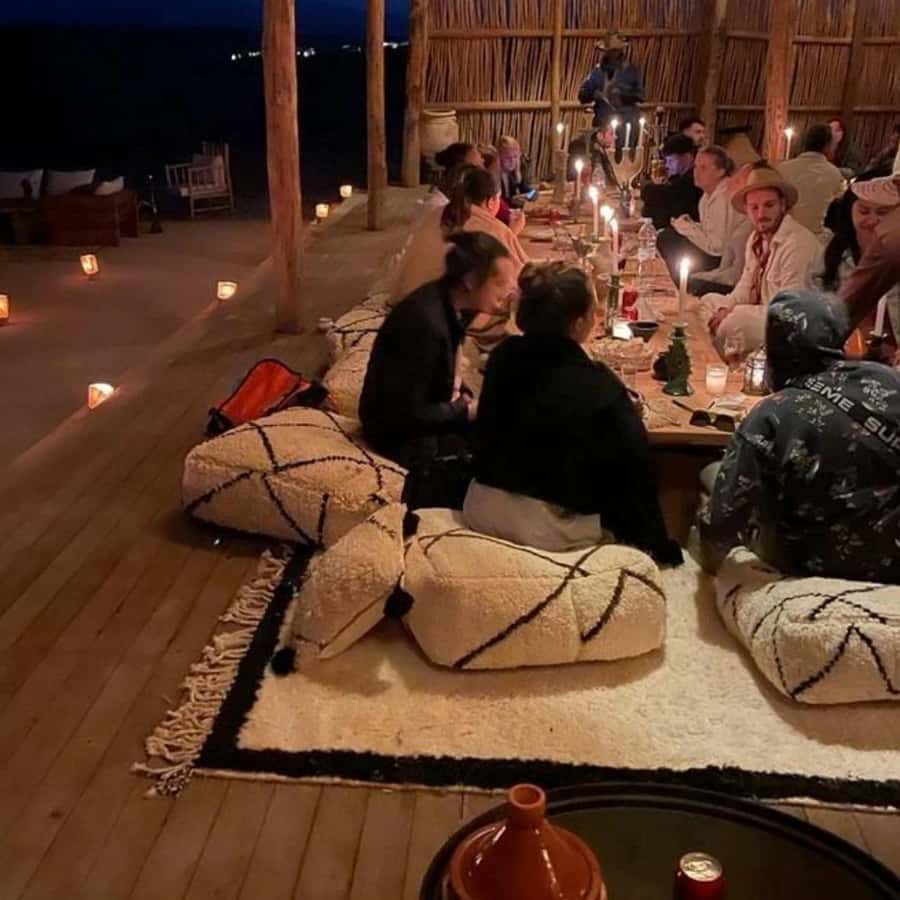 Marrakech: Camel Ride & Sunset Dinner with Fire Show - What arrives on the dinner table