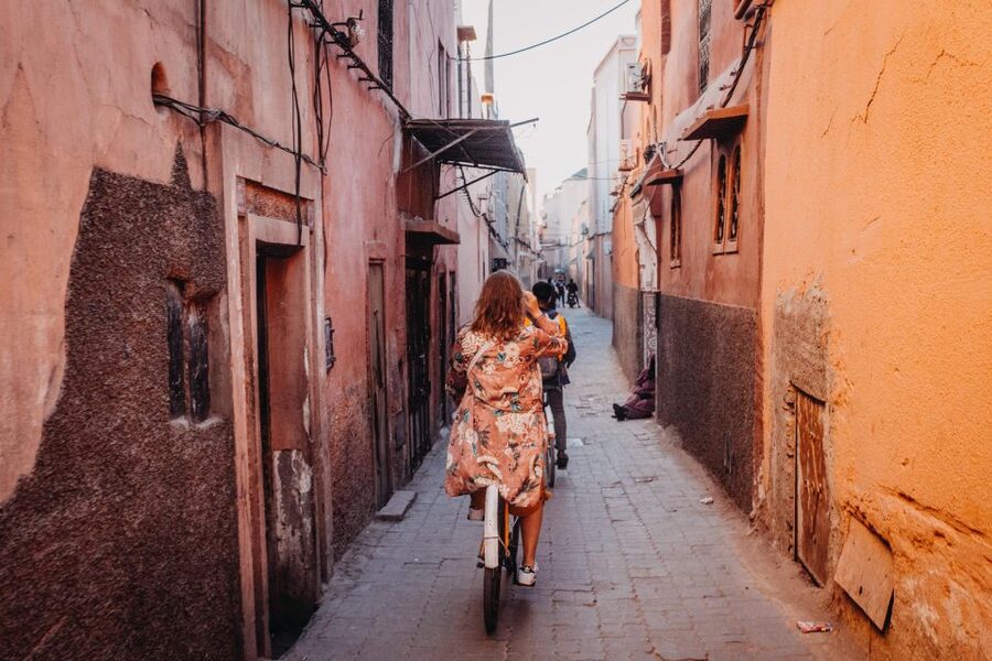 Marrakech: Cultural Bicycle Tour with Pastry and Tea - The Royal Palace gardens and the public view