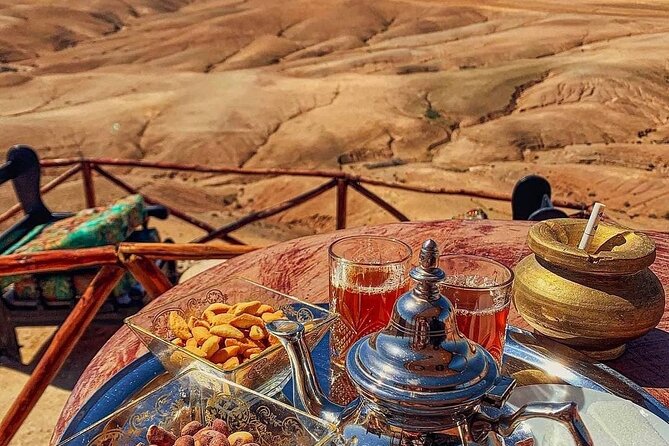 Marrakech Desert Tour & Sunset Camel Ride with Dinner Show - Dinner brings local dishes to a campfire setting
