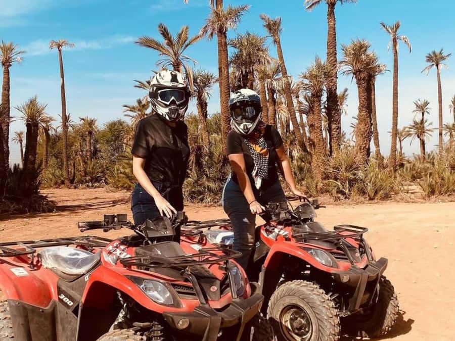 Marrakech: Dunes of the Palmeraie Quad Bike Ride with Tea - Riding through palms, dirt, and open country