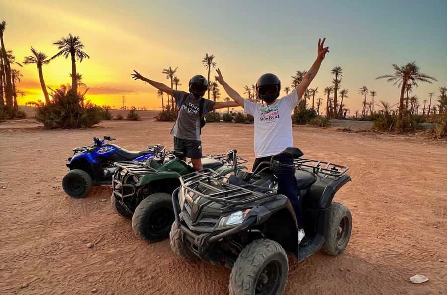 Marrakech: Dunes of the Palmeraie Quad Bike Ride with Tea - Getting comfortable on the quad bikes