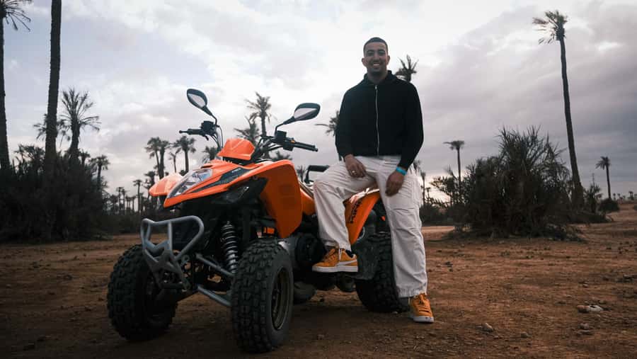 Marrakech:excursion quad in Oasis palm & jbilat desert,tea - The tea stop is more than a photo break