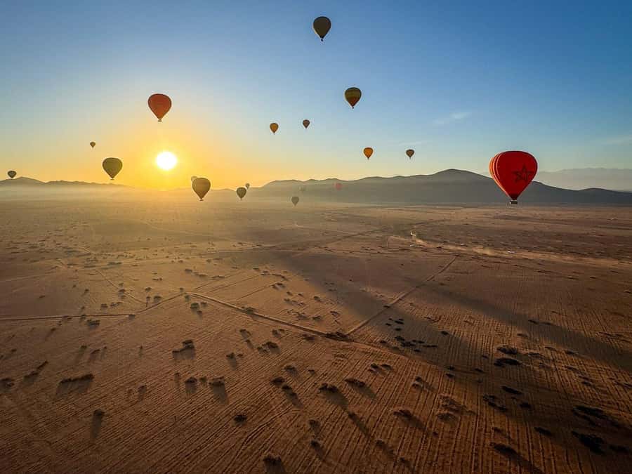 Marrakech: Hot Air Balloon Ride with Breakfast & Transfer - Floating over the Atlas foothills
