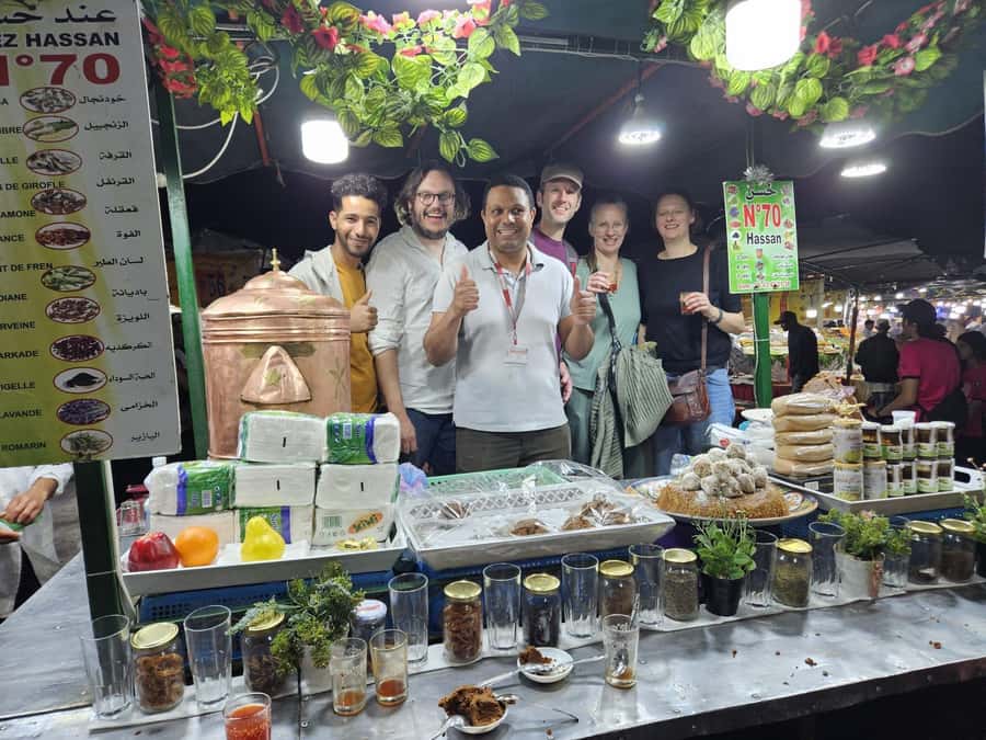 Marrakech: Local Food Tasting Tour with a Guide - Panache, orange juice, and khodnjal