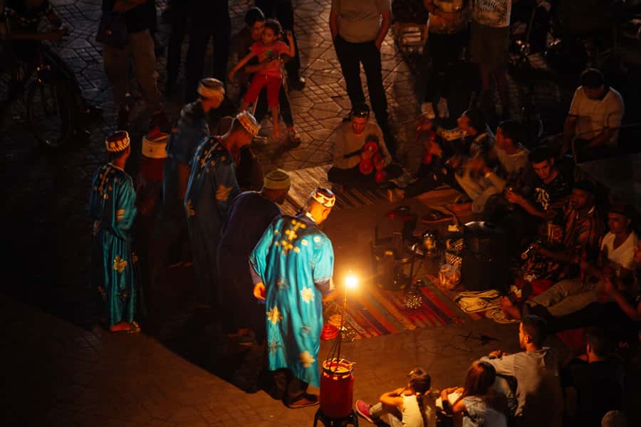 Marrakech Magic 2.5-Hour Private Night-Time Tour - Jemaa el-Fna when the food fires are lit