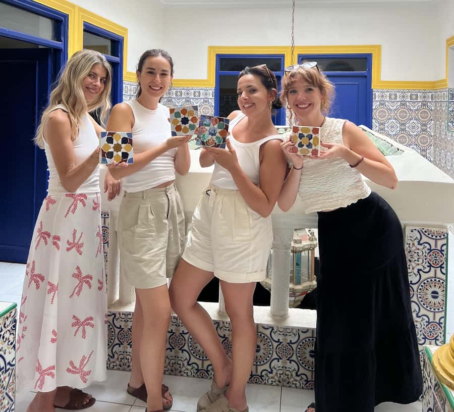 Marrakech: Make Your Own Moroccan Zellige Mosaic Masterpiece - Tea, pastries, and the welcome