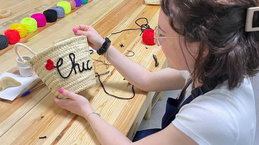 Marrakech Medina Basket Embroidery Workshop - A hands-on craft in the heart of Marrakech Medina