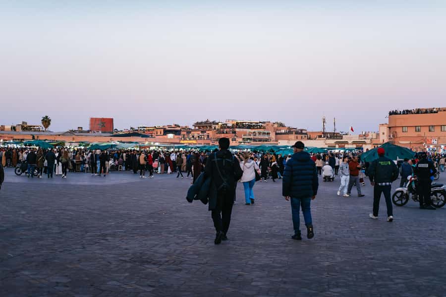 Marrakech: Medina by Night Walking Tour with Moroccan Tea - Tea above the square