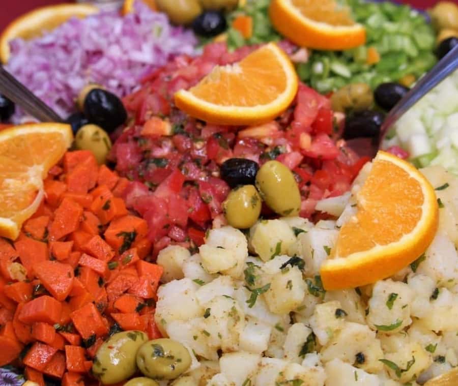 Marrakech: Moroccan Cooking Class with Amazing Local Chef! - Two salads show how much Morocco can do with vegetables