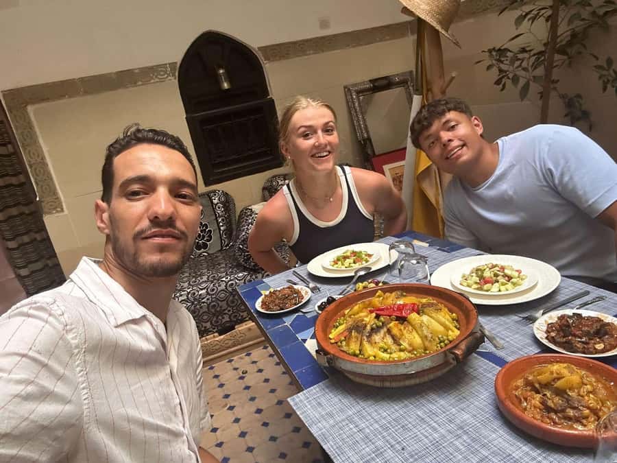 Marrakech: Moroccan Cooking Class with Local Chef - Eating the food you prepared