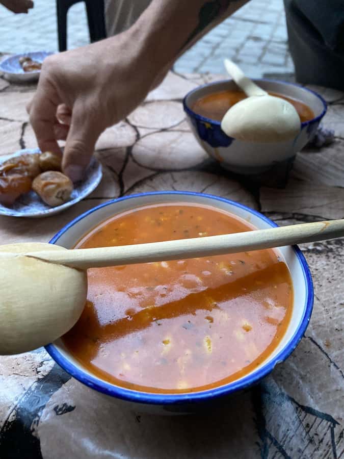 Marrakech Night Street Food Tour / Taste The Real Marrakech - The first tastings: pancakes, soup, and sweet pastries