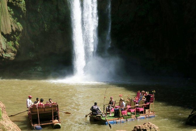 Marrakech: Ouzoud Waterfalls Guided Day Trip with Boat Ride - Lunch above the waterfall