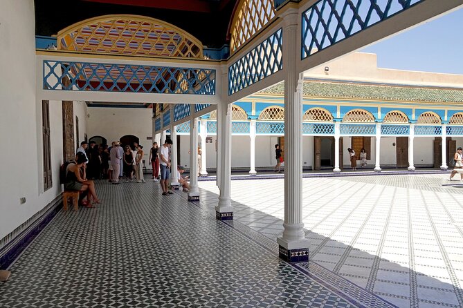 Marrakech: Palace, Museum, Madrasa & Medina Highlights Tour - Bahia Palace and its courtyard details