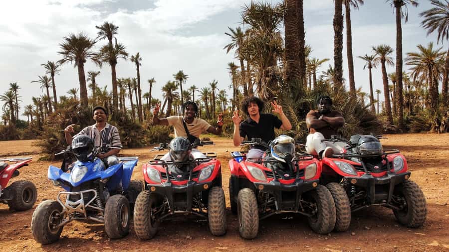 Marrakech: Palmeraie Guided Quad Biking Tour with Tea - Safety Briefing, Helmets, and the First Tracks