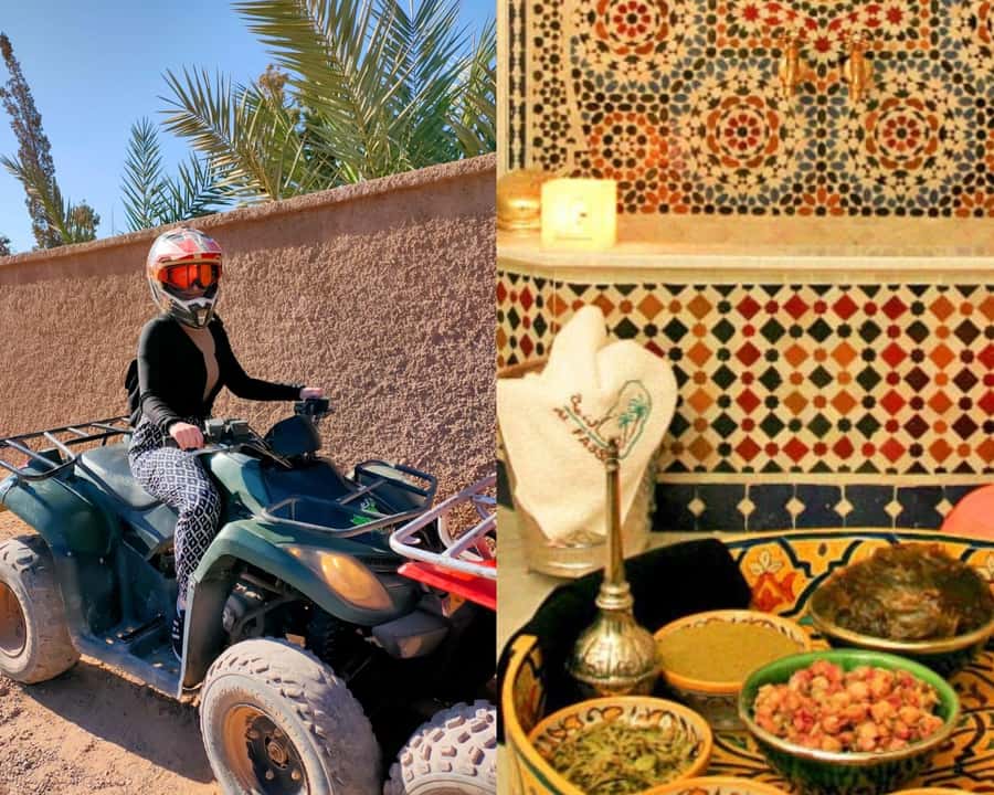 Marrakech: Palmeraie Quad Bike & Traditional Moroccan Spa - Two very different halves in one Marrakech day