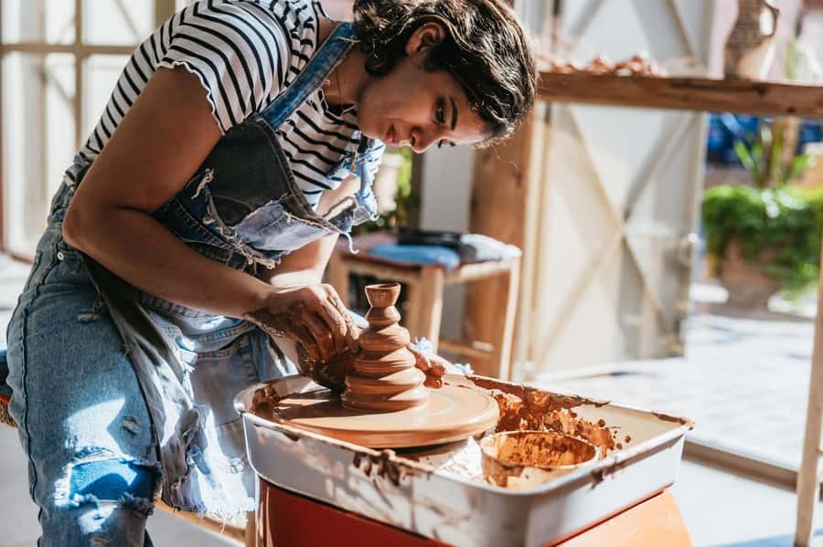 Marrakech: Pottery Workshop with Moroccan Tea - The pottery wheel: fun, difficult, and worth trying
