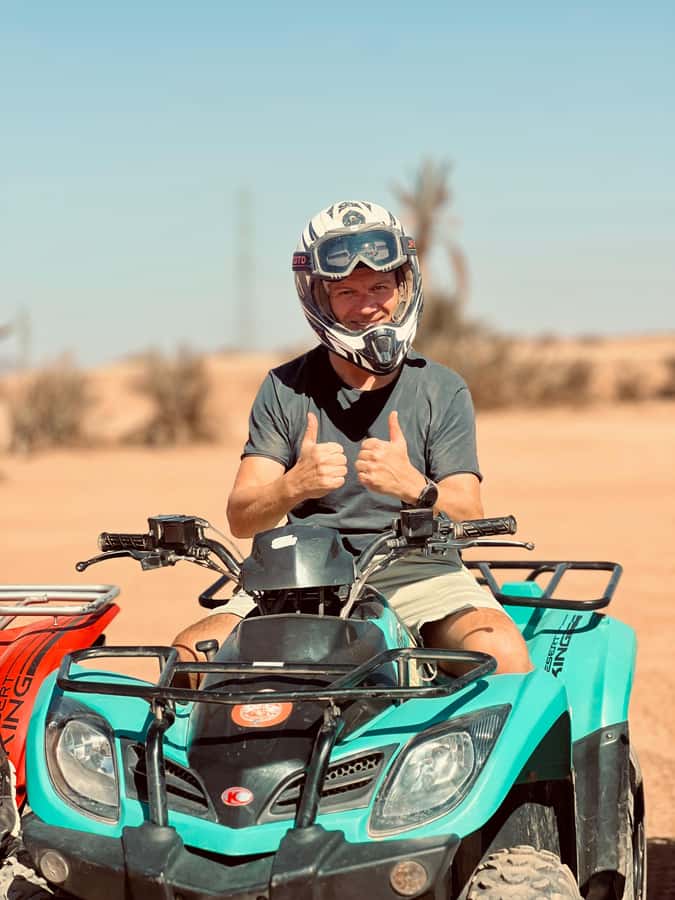 Marrakech: Quad activity in the Palmeraie with Tea break - Getting ready for a Yamaha 250 cc quad