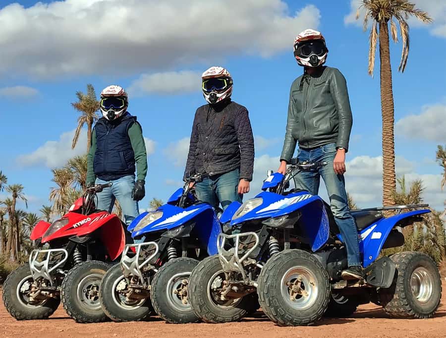 Marrakech: Quad Bike and Camel Ride Tour - Tea, bread, honey, and a low table