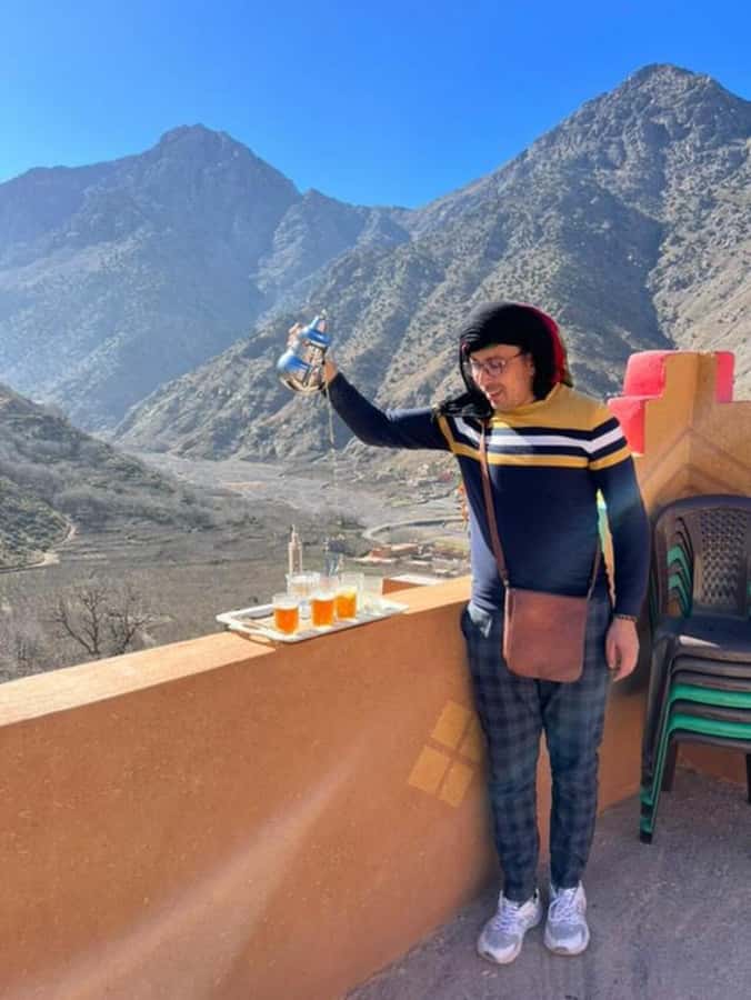 Marrakech: Waterfall, Valley, Atlas Mountain, Camel & Desert - Tea, argan oil, and the stop at Tahanout