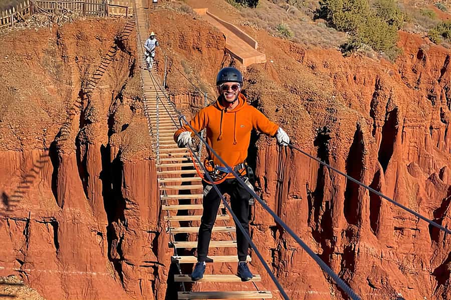 Marrakech: Zip Line in Atlas Mountains & Berber Villages - Four zip lines above the pine forest