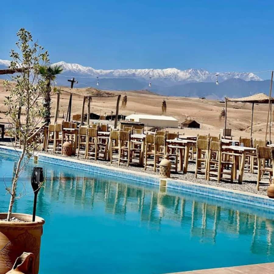 Marrakesh: Agafay Desert Tour with Lunch and Swimming Pool - Arriving at the Berber camp