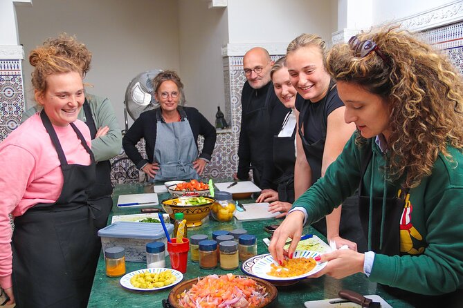 Marrakesh cooking class with chef Hassan - Local dishes - Sitting down to eat what you prepared