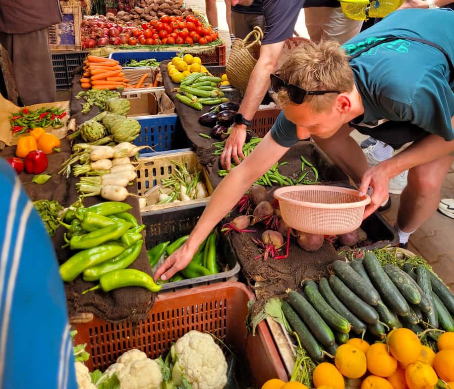 Marrakesh: Moroccan Dishes Cooking Class with a Local Chef - A market start near Bab Doukkala