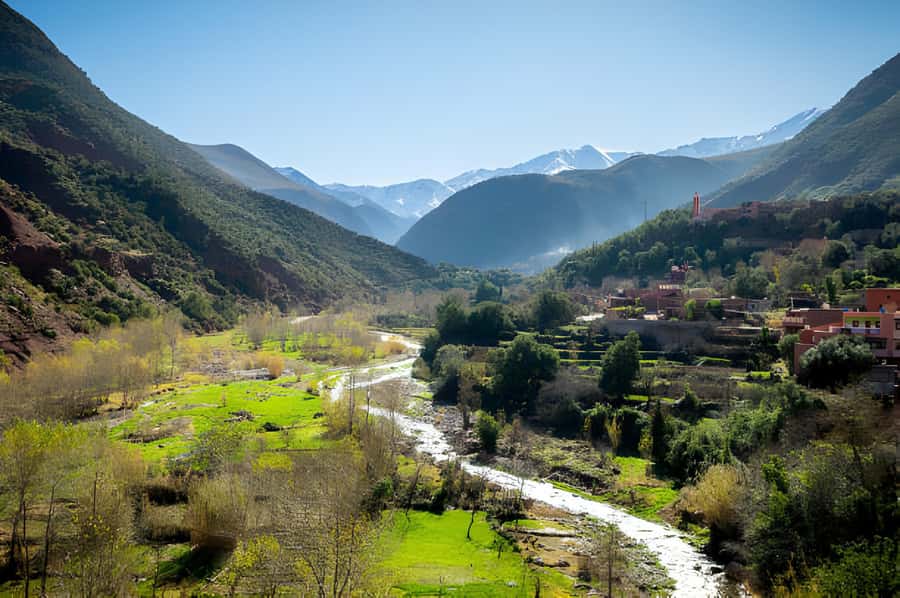Marrakesh: Ourika Waterfalls, Atlas Mountains, Guide + Lunch - Leaving Marrakech for the Atlas foothills