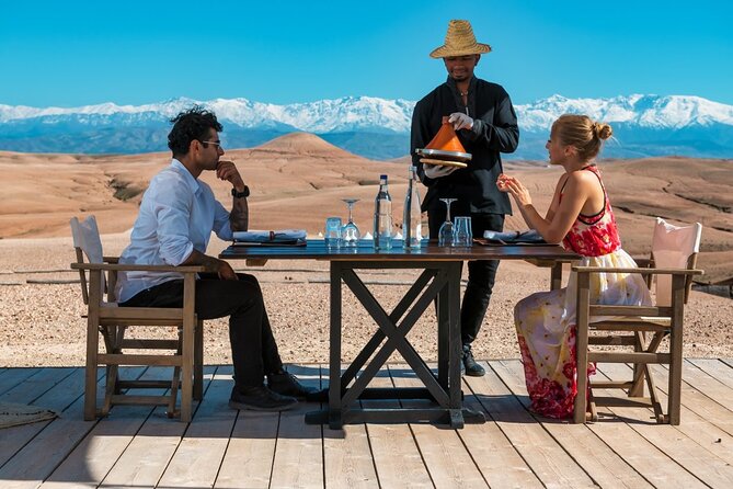 Marrakesh: Sunset Dinner in Agafay Desert with Show & Transfers - A rocky desert sunset close to Marrakesh