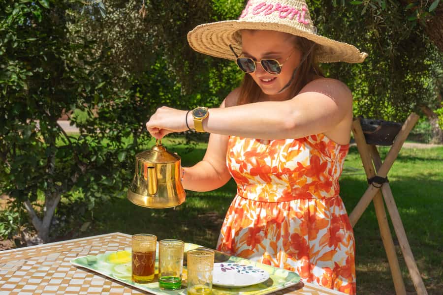 Moroccan Cooking Class: Farm-to-Table Tagine - Mint tea beneath the olive trees