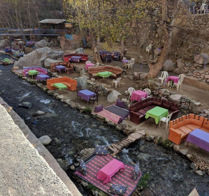 Ourika Valley Day Trip from Marrakech with Guide & Lunch - Lunch on colorful carpets beside the Ourika River